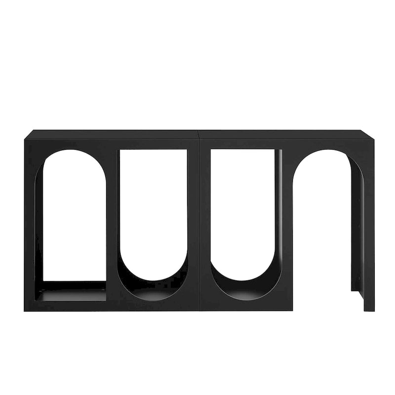 Console modulaire blanche/noire, style 2 modules, assemblage 1 personne