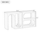 Console modulaire blanche/noire, style 2 modules, assemblage 1 personne