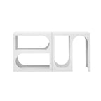 Console modulaire blanche/noire, style 2 modules, assemblage 1 personne