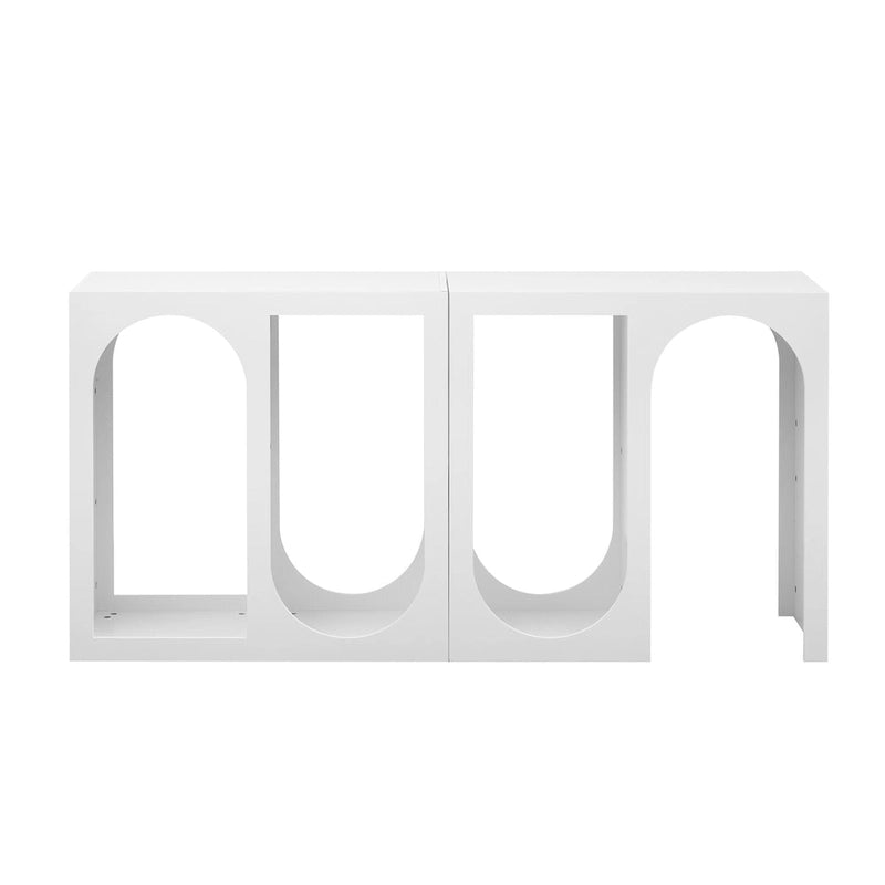 Console modulaire blanche/noire, style 2 modules, assemblage 1 personne
