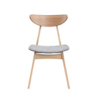 Chaise de salle à manger rembourrée en Noyer/Chêne noir avec cadre en bois, lot de 2