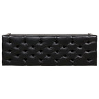 Banc de rangement capitonné avec garniture cloutée et étagère - Marron foncé/noir - 1 personne