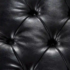 Banc de rangement capitonné avec garniture cloutée et étagère - Marron foncé/noir - 1 personne