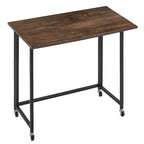 Bureau pliable roulant marron, 80 cm, 1 personne
