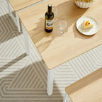 Ensemble Table à Manger Industrielle avec 2 Bancs, 4 Places, Noir / Marron Rustique / Blanc+Naturel / Gris, Pieds en Métal