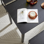 Ensemble Table à Manger Industrielle avec 2 Bancs, 4 Places, Noir / Marron Rustique / Blanc+Naturel / Gris, Pieds en Métal