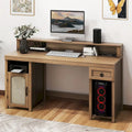 Bureau rustique en bois de ferme avec rangement, utilisateur unique