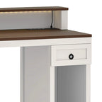 Bureau rustique en bois de ferme avec rangement, utilisateur unique
