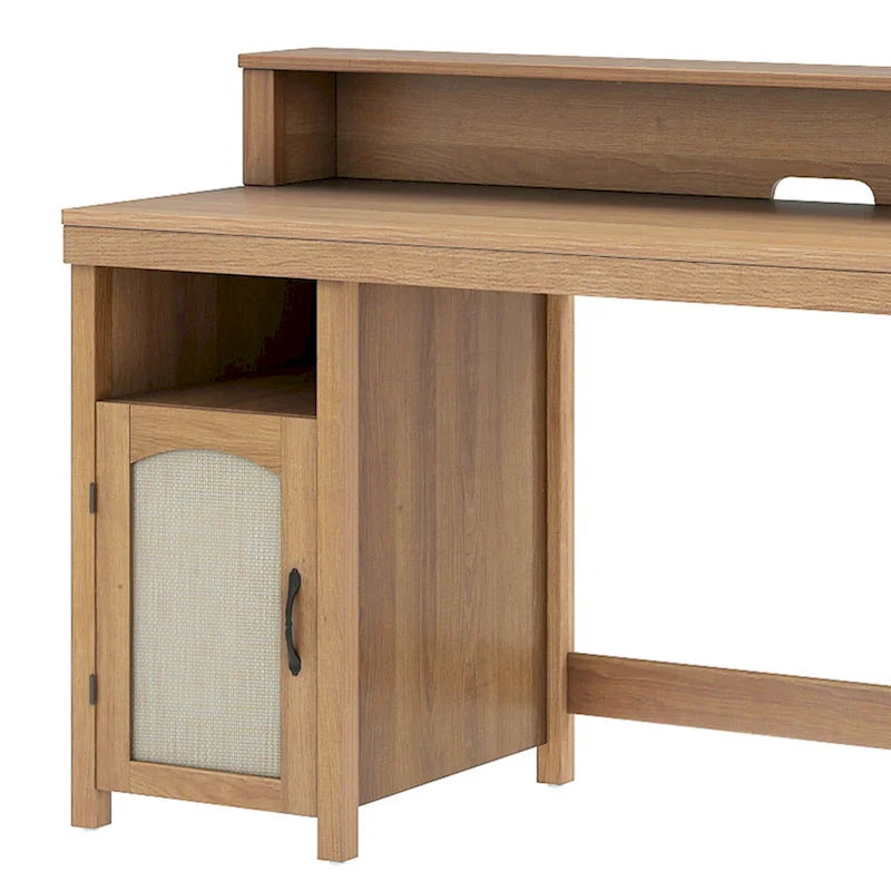 Bureau rustique en bois de ferme avec rangement, utilisateur unique