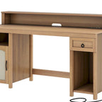 Bureau rustique en bois de ferme avec rangement, utilisateur unique