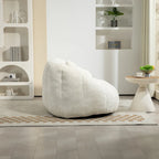 Chaise longue 2 places en mousse chenille blanche