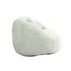 Chaise longue 2 places en mousse chenille blanche