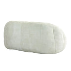 Chaise longue 2 places en mousse chenille blanche