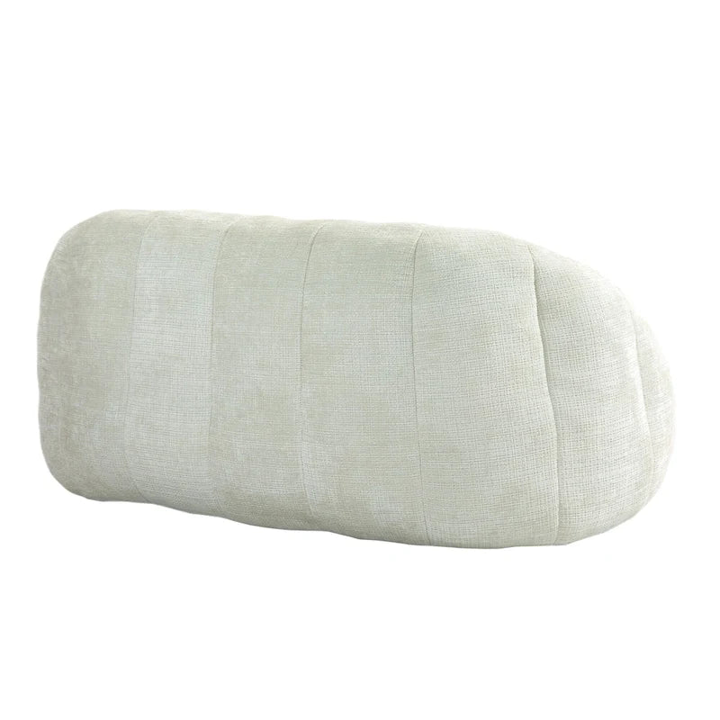 Chaise longue 2 places en mousse chenille blanche