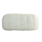 Chaise longue 2 places en mousse chenille blanche