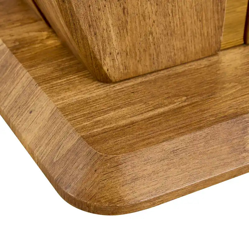 Table basse carrée noire/blanche/bois avec bordure dorée, un seul plateau, pour 1 à 2 personnes
