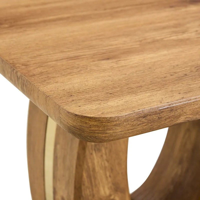 Table basse carrée noire/blanche/bois avec bordure dorée, un seul plateau, pour 1 à 2 personnes