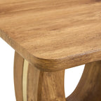 Table basse carrée noire/blanche/bois avec bordure dorée, un seul plateau, pour 1 à 2 personnes