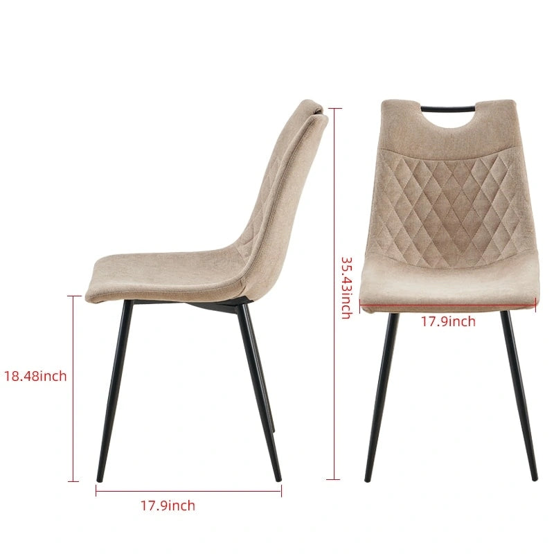 Ensemble de salle à manger rond 5 pièces, beige et marron, pour 4 à 6 personnes