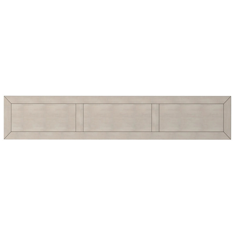 Console rustique gris délavé/bleu marine avec 4 tiroirs et une étagère, assemblage par 1 personne