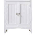 Meuble bas de cuisine blanc/stratifié noir, 2 portes, 1 tiroir, simple