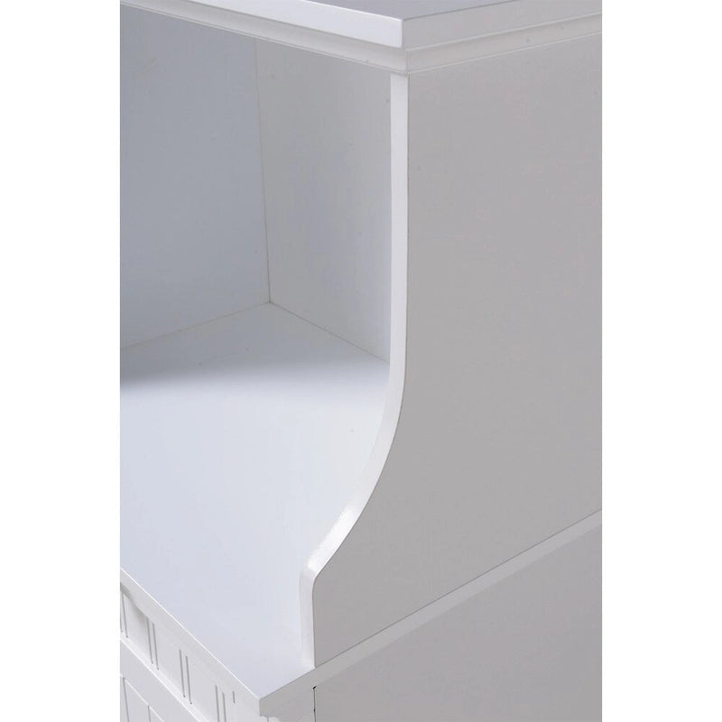 Meuble bas de cuisine blanc/stratifié noir, 2 portes, 1 tiroir, simple