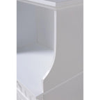 Meuble bas de cuisine blanc/stratifié noir, 2 portes, 1 tiroir, simple