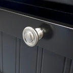 Meuble bas de cuisine blanc/stratifié noir, 2 portes, 1 tiroir, simple