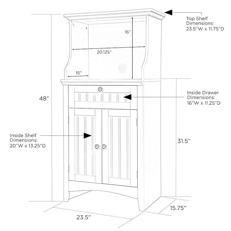 Meuble bas de cuisine blanc/stratifié noir, 2 portes, 1 tiroir, simple