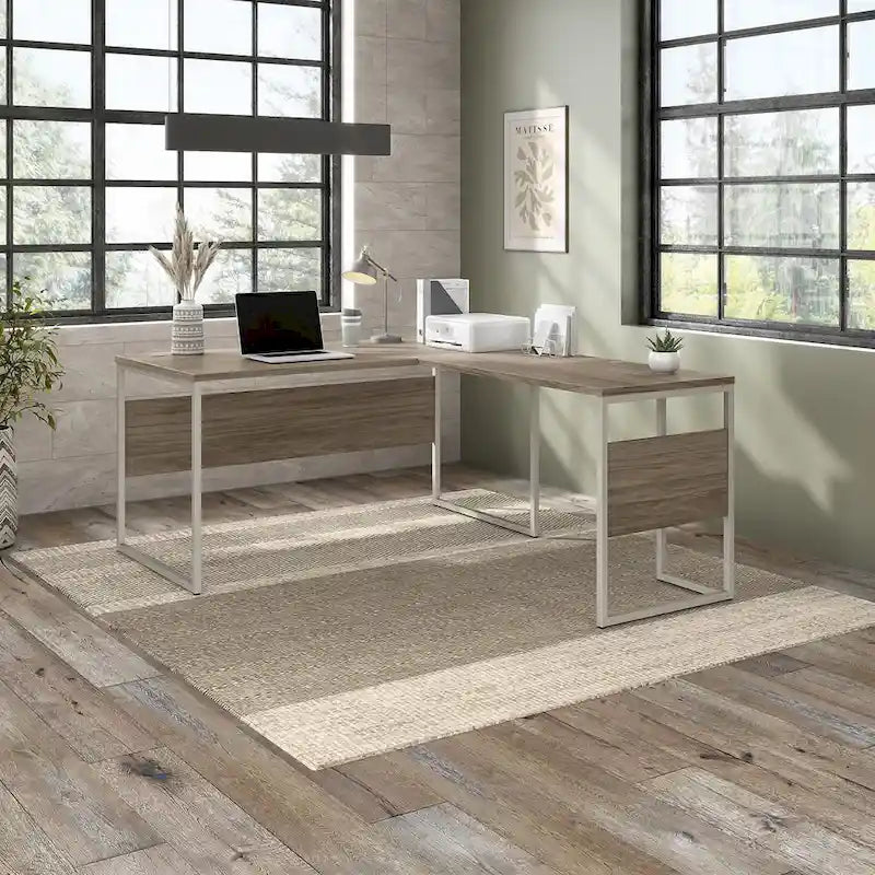 Hybrid 60W x 30D L Shaped Table Desk by Bush Business Furniture
