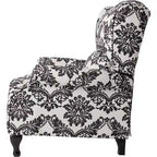 Fauteuil inclinable à dossier haut poussé floral/beige/gris, une place