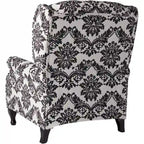 Fauteuil inclinable à dossier haut poussé floral/beige/gris, une place