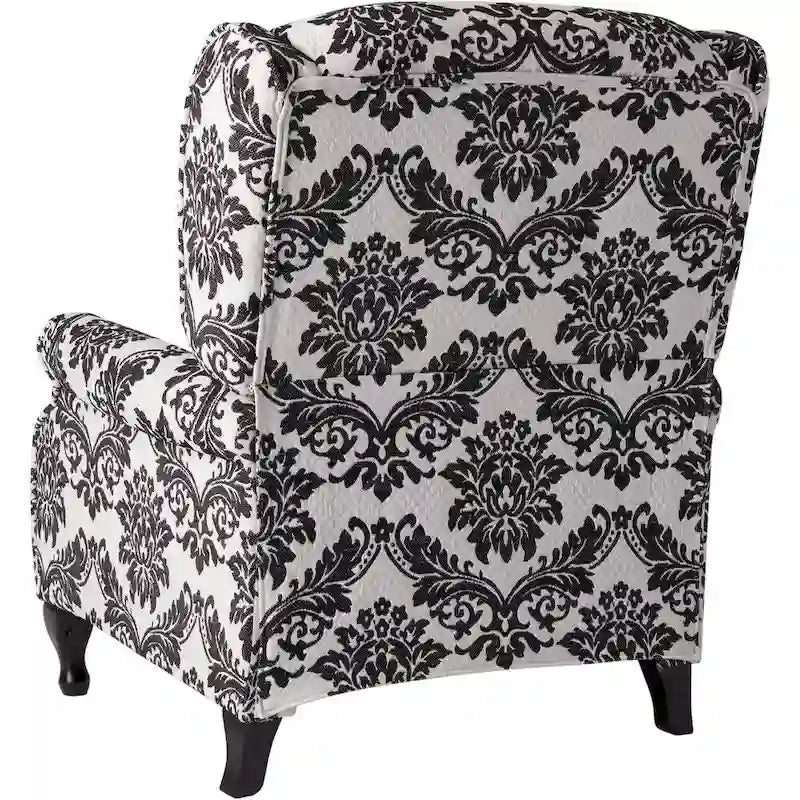 Fauteuil inclinable à dossier haut poussé floral/beige/gris, une place