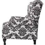 Fauteuil inclinable à dossier haut poussé floral/beige/gris, une place
