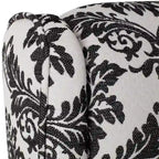 Fauteuil inclinable à dossier haut poussé floral/beige/gris, une place