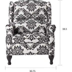 Fauteuil inclinable à dossier haut poussé floral/beige/gris, une place