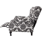 Fauteuil inclinable à dossier haut poussé floral/beige/gris, une place
