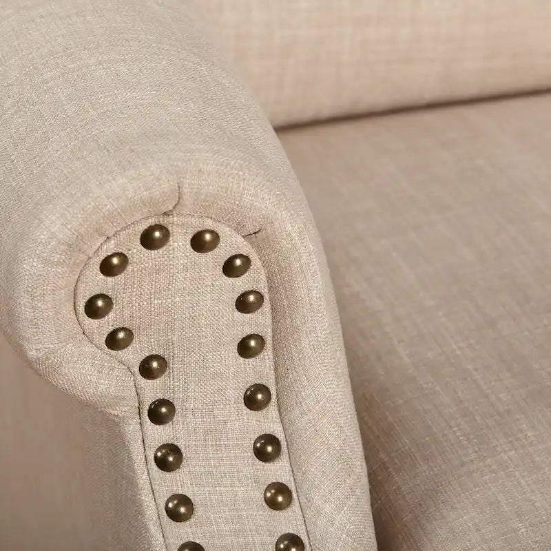 Fauteuil inclinable à dossier haut poussé floral/beige/gris, une place