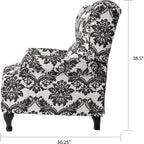 Fauteuil inclinable à dossier haut poussé floral/beige/gris, une place