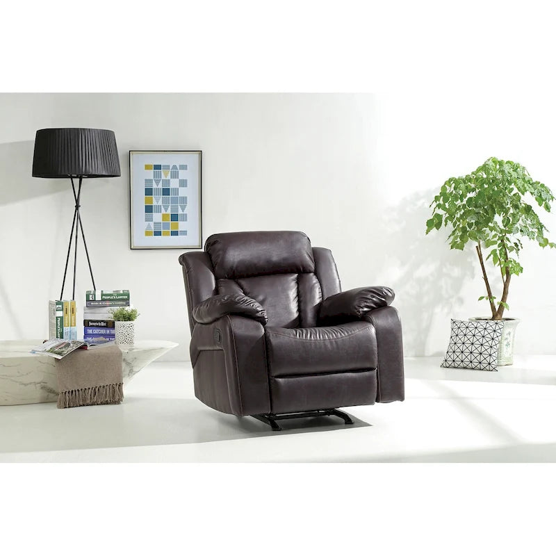 Fauteuil inclinable en similicuir, multicolore, une place