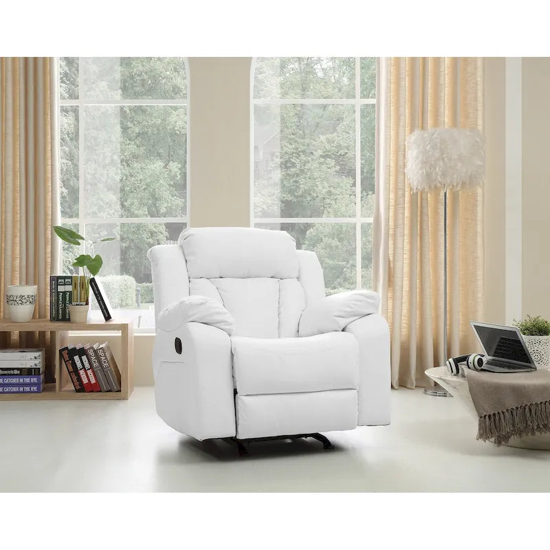 Fauteuil inclinable en similicuir, multicolore, une place
