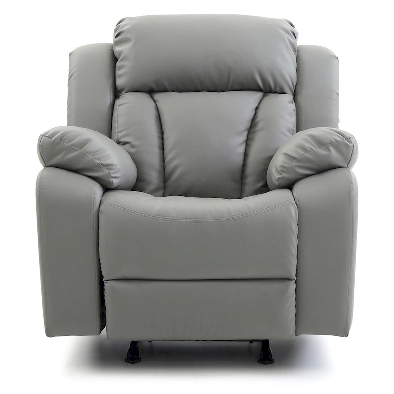 Fauteuil inclinable en similicuir, multicolore, une place