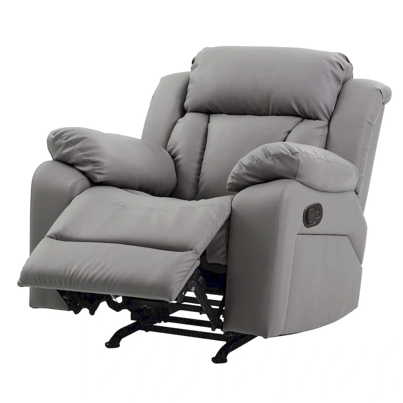 Fauteuil inclinable en similicuir, multicolore, une place