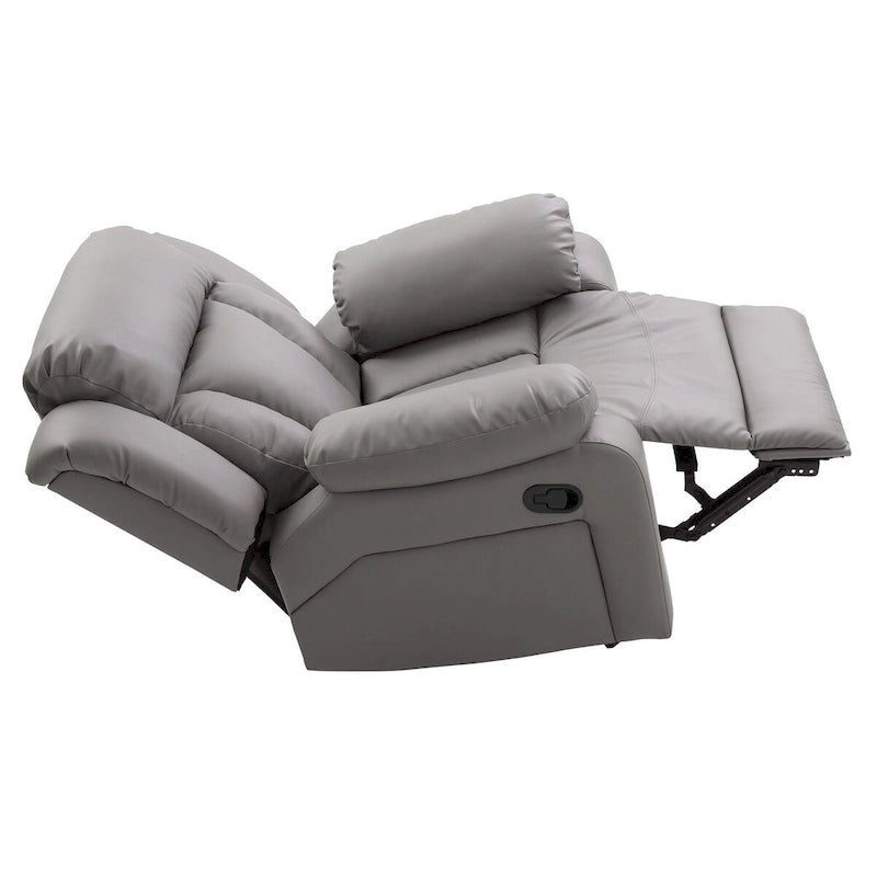 Fauteuil inclinable en similicuir, multicolore, une place
