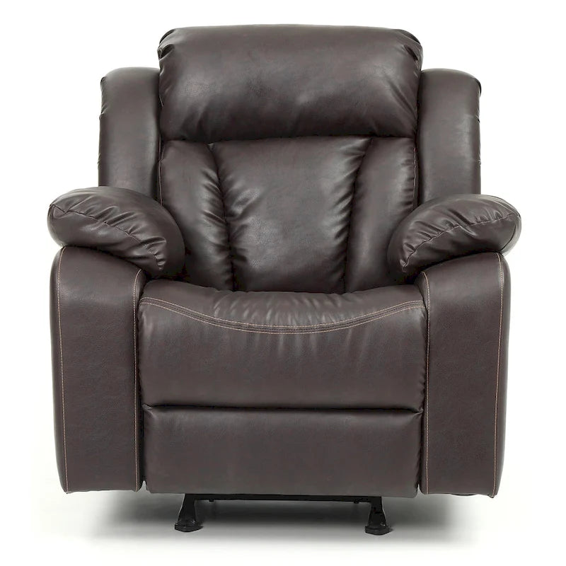 Fauteuil inclinable en similicuir, multicolore, une place