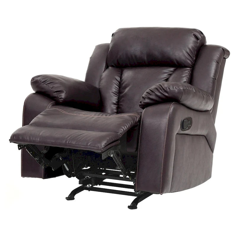 Fauteuil inclinable en similicuir, multicolore, une place