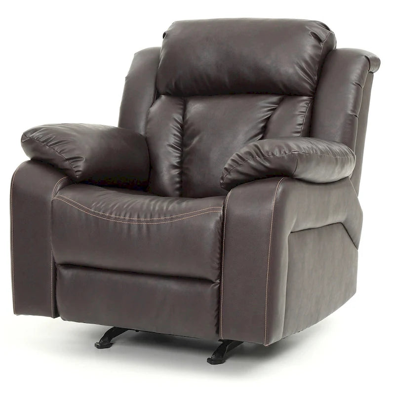 Fauteuil inclinable en similicuir, multicolore, une place