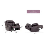 Fauteuil inclinable en similicuir, multicolore, une place
