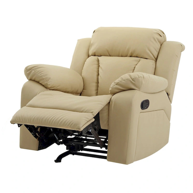 Fauteuil inclinable en similicuir, multicolore, une place