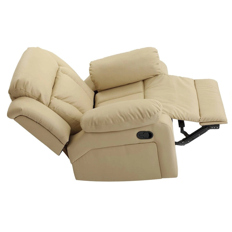 Fauteuil inclinable en similicuir, multicolore, une place